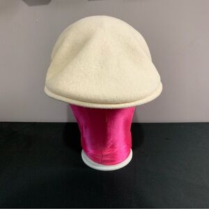 Vintage Kangol Wool 504 Flat Cap Cream Beige Size L